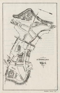 214200 Plattegrond van de wijk G te Utrecht, het terrein tussen de Potterstraat / Voorstraat / Stadsbuitengracht / ...